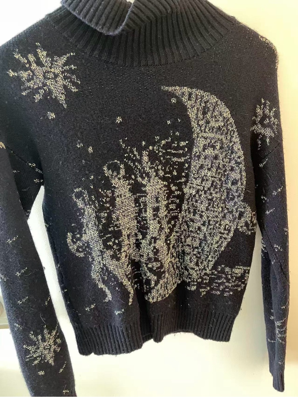 Dior Navy Blue Sweater with Siver galaxy size 36